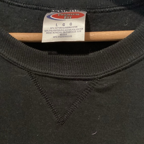 Mens plain black sweatshirt. NWT - Picture 3 of 7